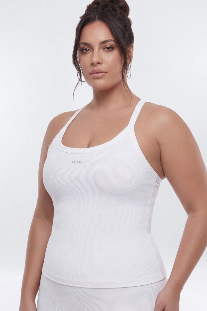 SeamlessLift™ Y Back Sports Top - Bright White