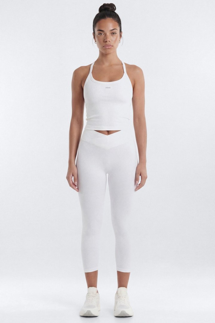 SeamlessLift™ 17″ Crossover Capri Legging - Bright White
