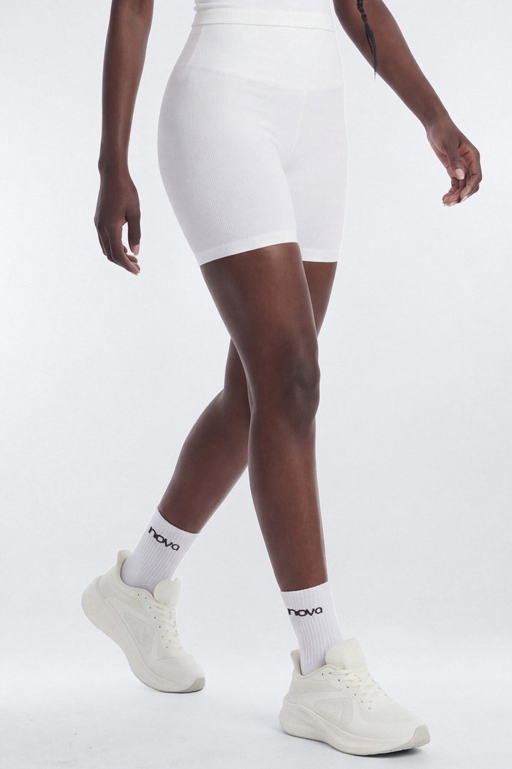 SeamlessLift™ 5″ High Rise Biker Short - Bright White