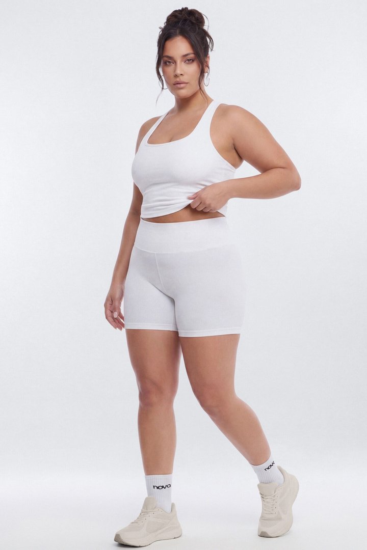 SeamlessLift™ 5″ High Rise Biker Short - Bright White
