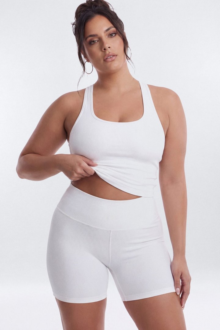 SeamlessLift™ 5″ High Rise Biker Short - Bright White