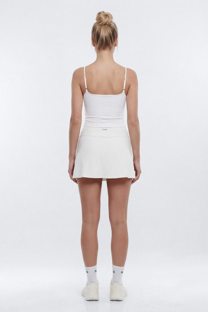 CloudForm™ Front Wrap Sports Mini Skort - Bright White