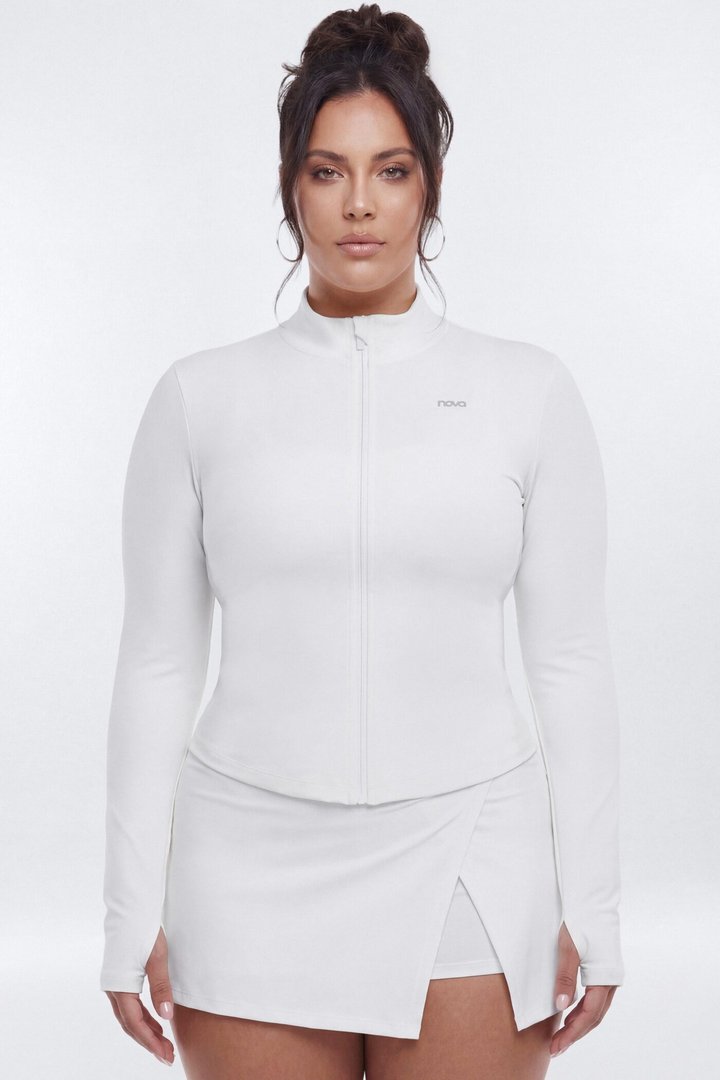 CloudForm™ Long Sleeve Full Zip Jacket - Bright White