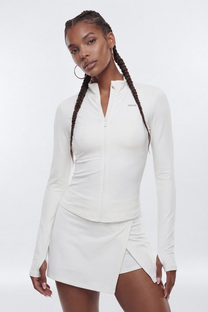 CloudForm™ Long Sleeve Full Zip Jacket - Bright White