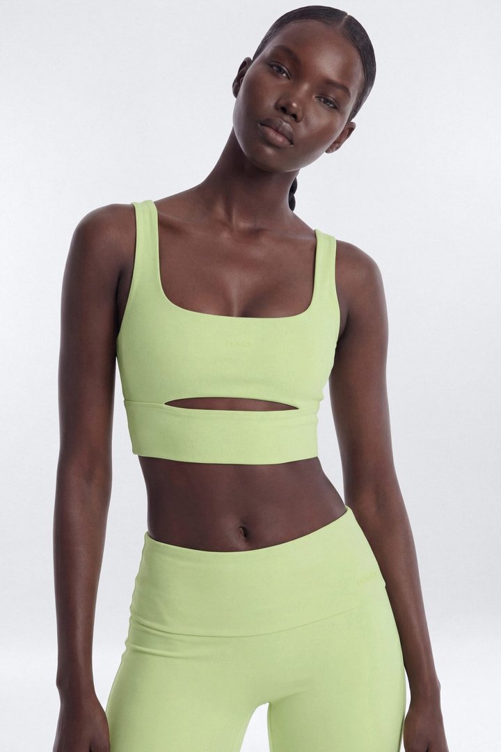ButterSoft Cut Out Long Line Sports Bra - Pistachio