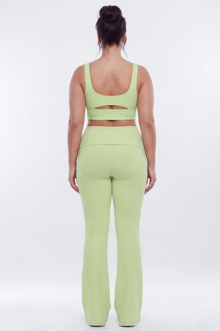 ButterSoft Cut Out Long Line Sports Bra - Pistachio