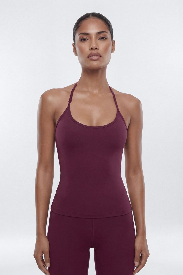 ButterSoft Adjustable Halter Tank - Merlot