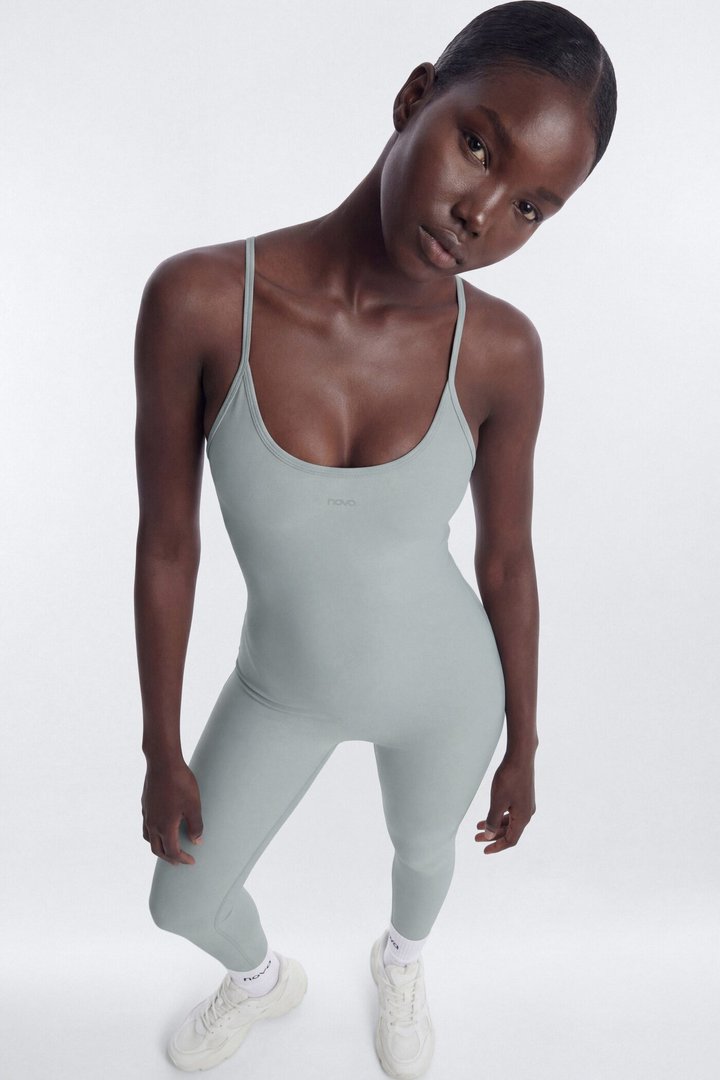 AirSculpt™ 25″ Skinny Jumpsuit - Steel