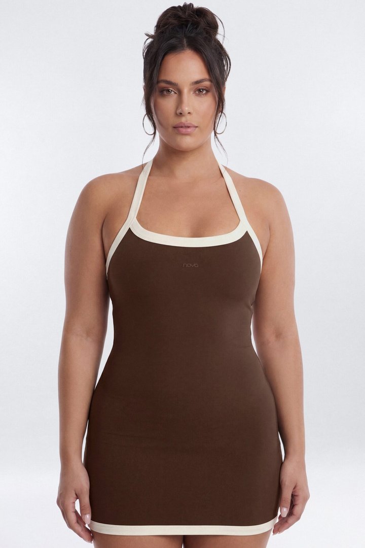 CloudForm™ Halter 2-in-1 Sports Dress - Brown