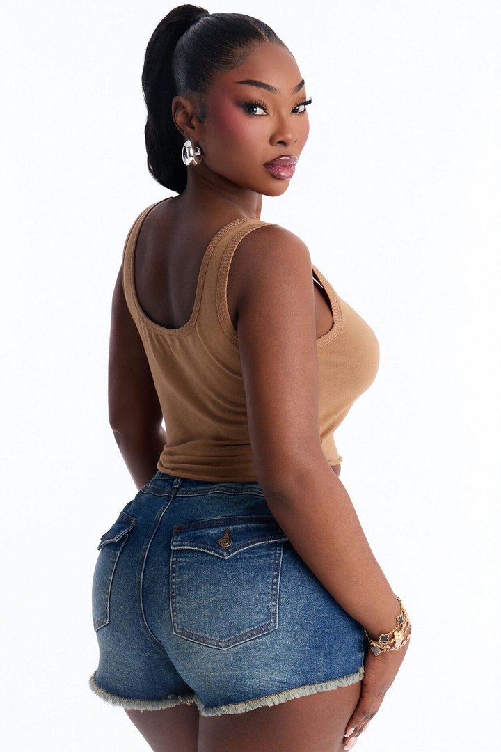 Brown Sugar Babe Tank Top - Brown
