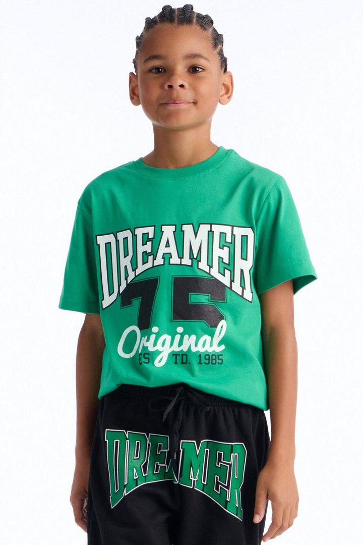 Mini Dreamer For Life Short Set - Green/combo