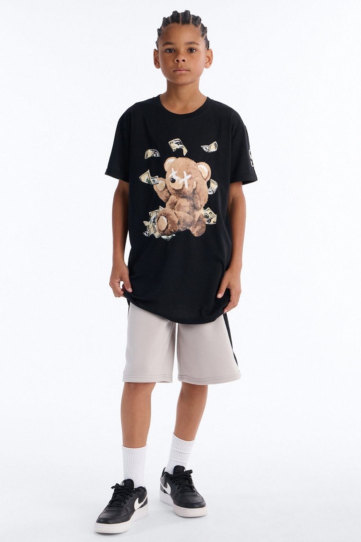 Mini Make It Rain Short Set - Black/Grey