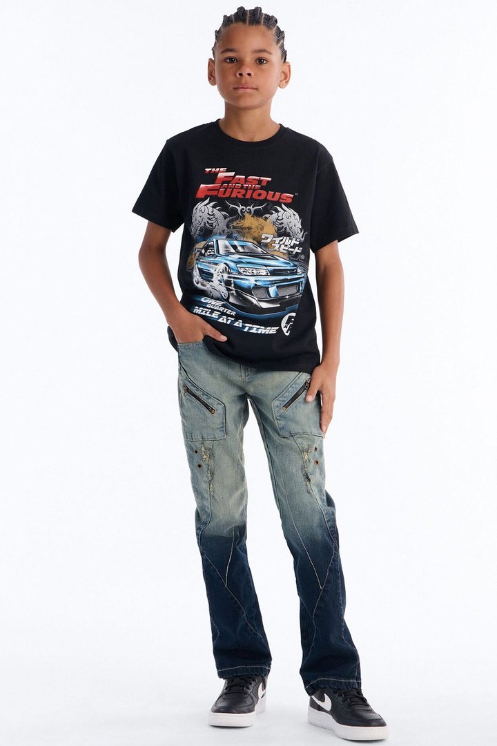Mini Just Let Me Know Jeans - Stone Blue Wash