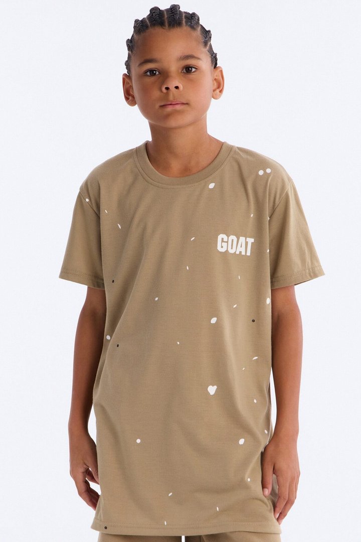 Mini GOAT Speckled Short Set - Stone