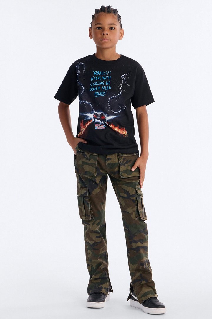 Mini Back To The Future Roads Oversized Short Sleeve Tee - Black