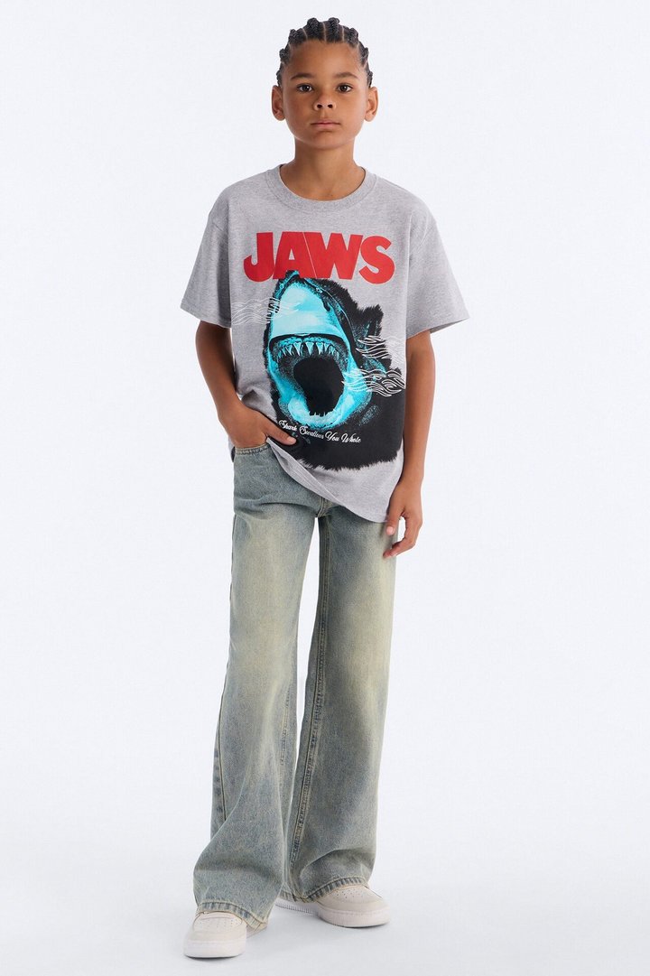 Mini Jaws Gonna Need A Bigger Boat Short Sleeve Tee - Grey