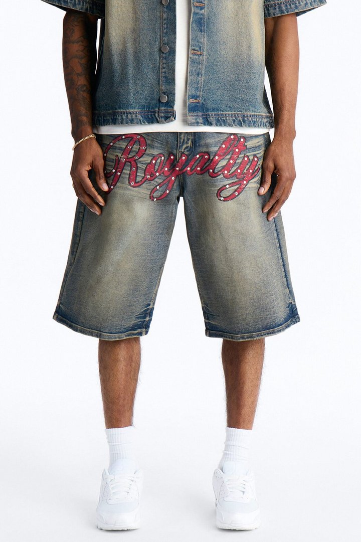 Baggy Vintage Royalty Denim Short - Vintage Wash