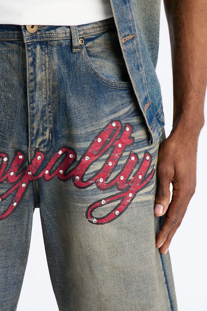 Baggy Vintage Royalty Denim Short - Vintage Wash