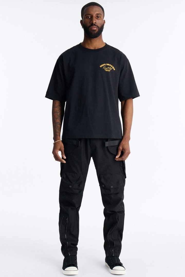 Dope Dreams Social Club Boxy Short Sleeve Tee - Black