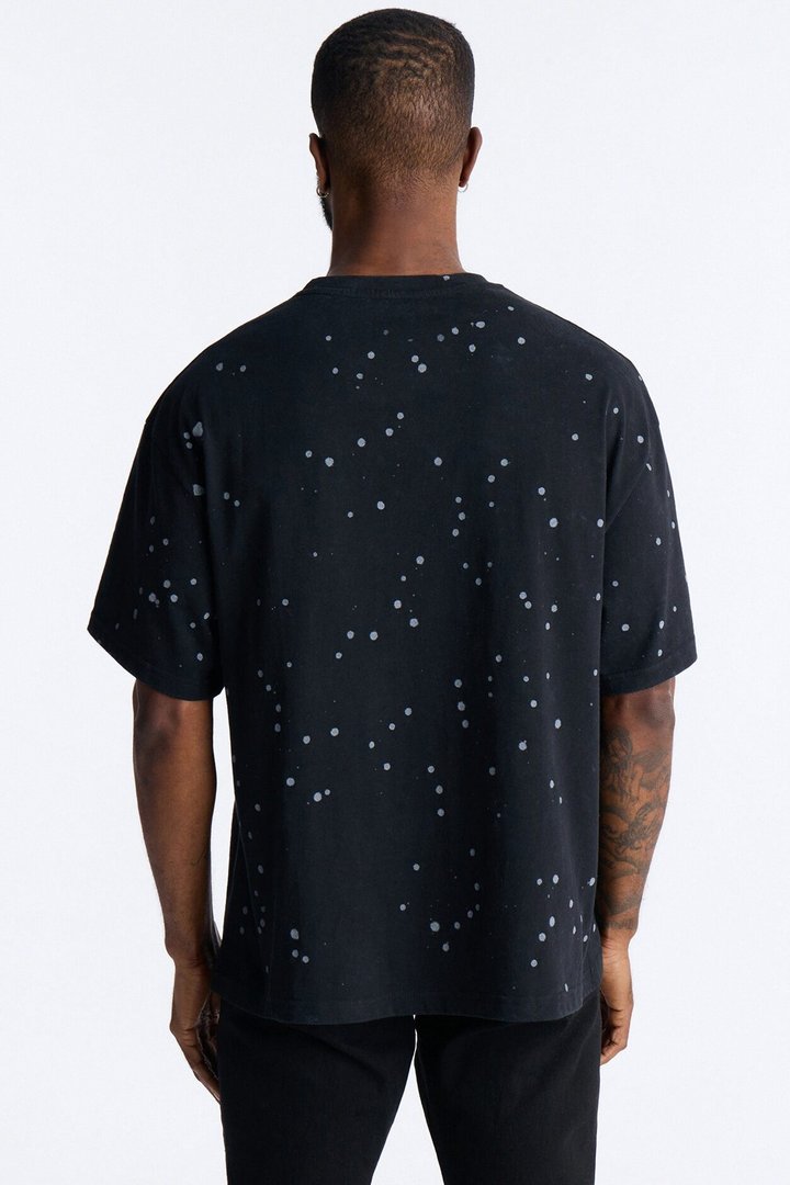 Misfits Rebel Applique Detail Graphic Short Sleeve Tee - Black