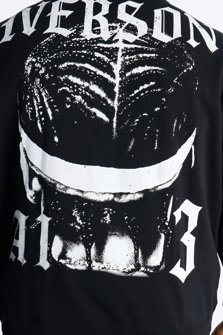 Allen Iverson MVP Embroidery Patch Oversized Hoodie - Black