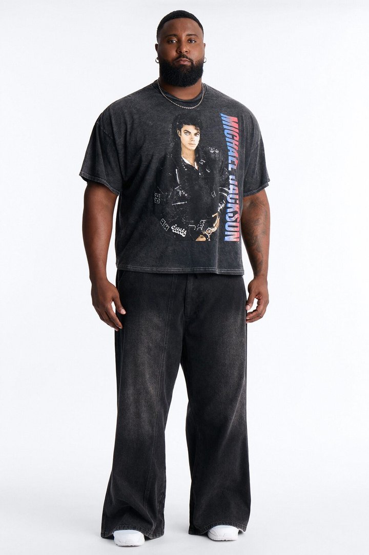 Michael Jackson Bad Tour Short Sleeve Tee - Black Wash