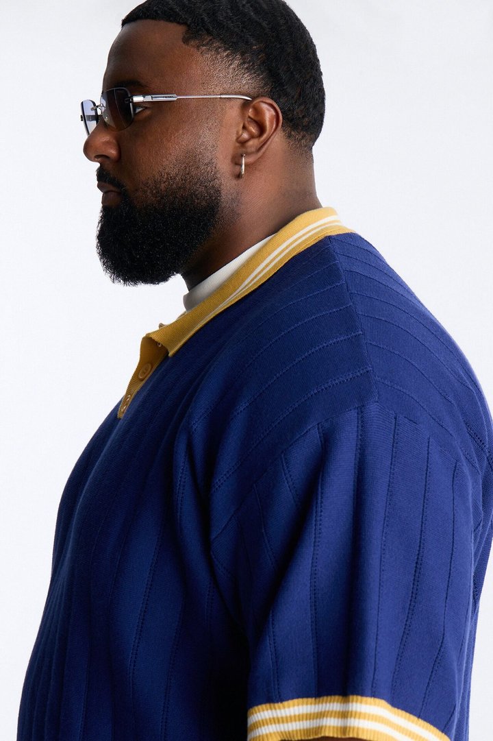 Singleton Short Sleeve Knit Polo - Navy