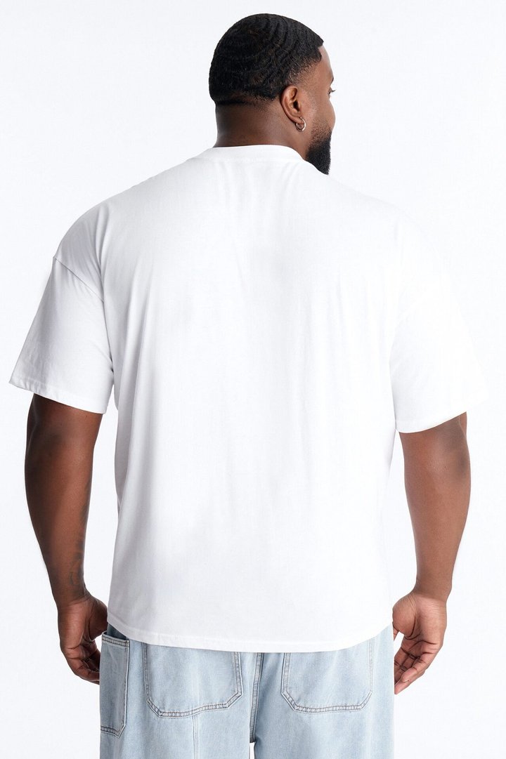 Lucky Night Boxy Short Sleeve Tee - White