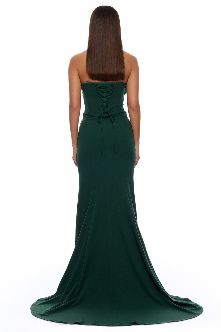 Katie Embellished Gown - Hunter