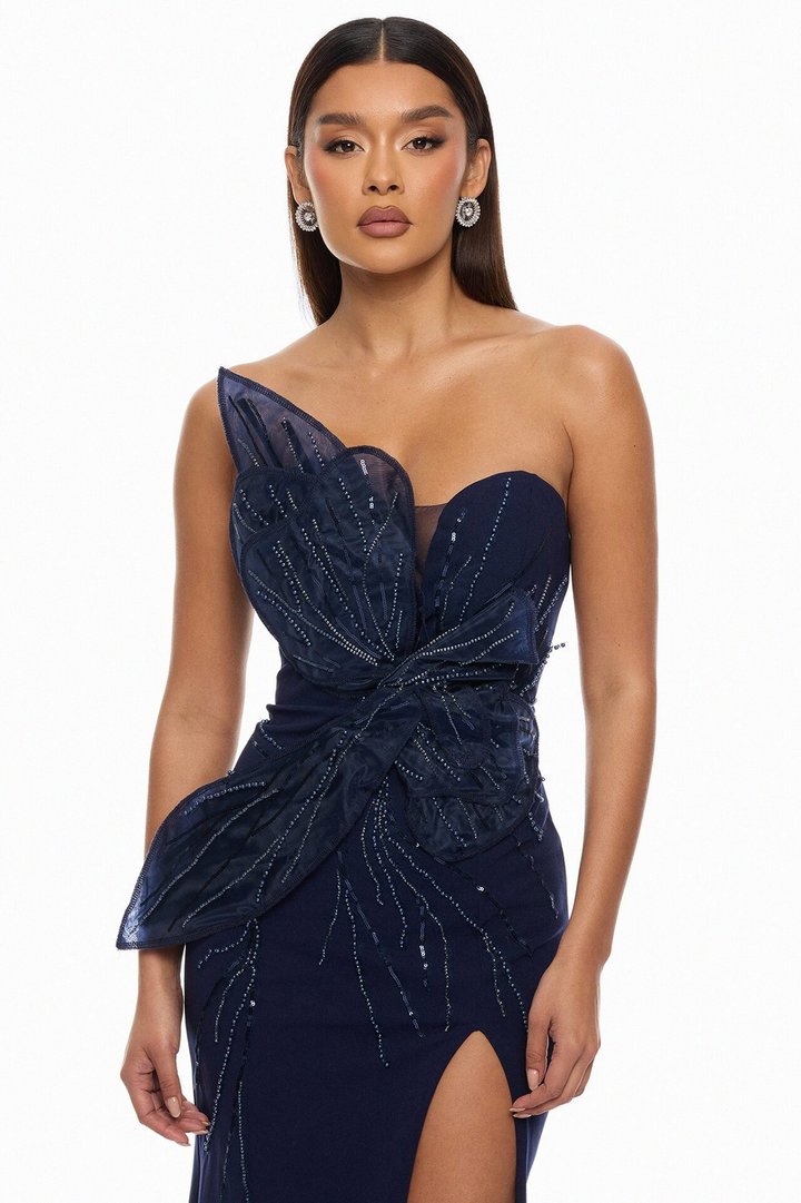Katie Embellished Gown - Navy