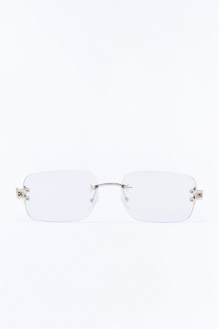 Star Dust Square Sunglasses - Silver