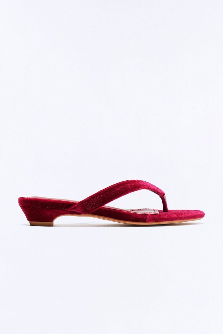 Rex Velvet Flip Flops - Wine
