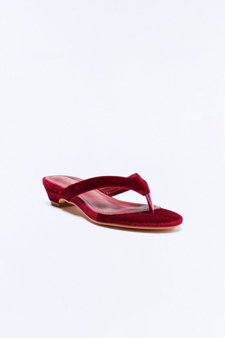 Rex Velvet Flip Flops - Wine