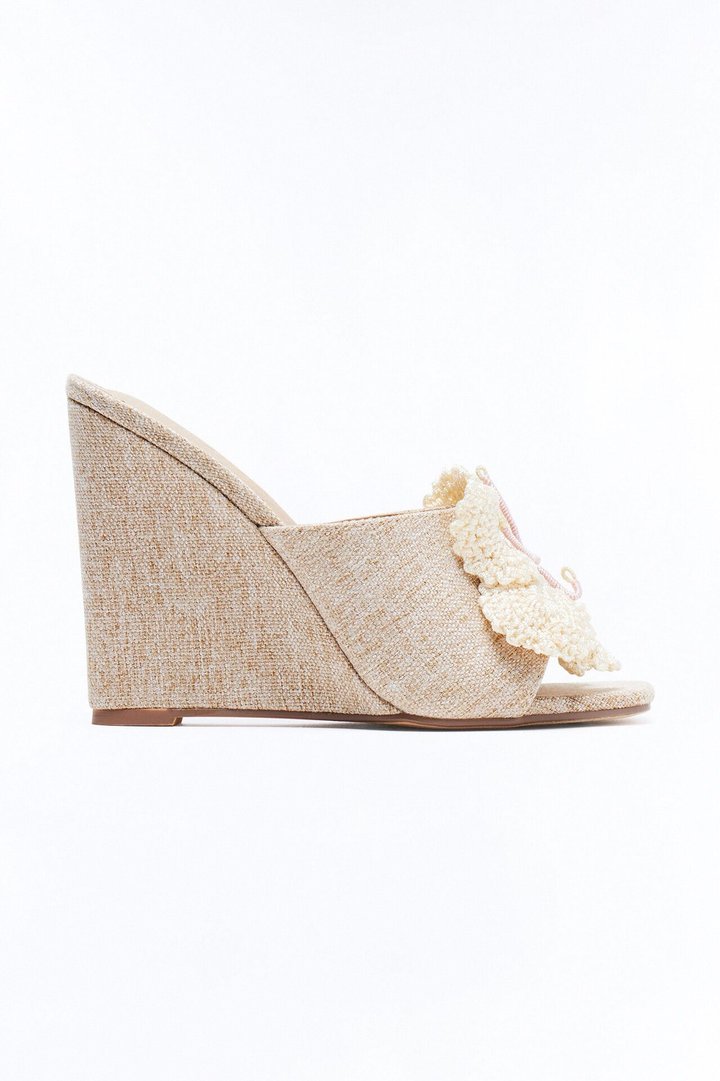 Marissa Floral Wedges - Natural