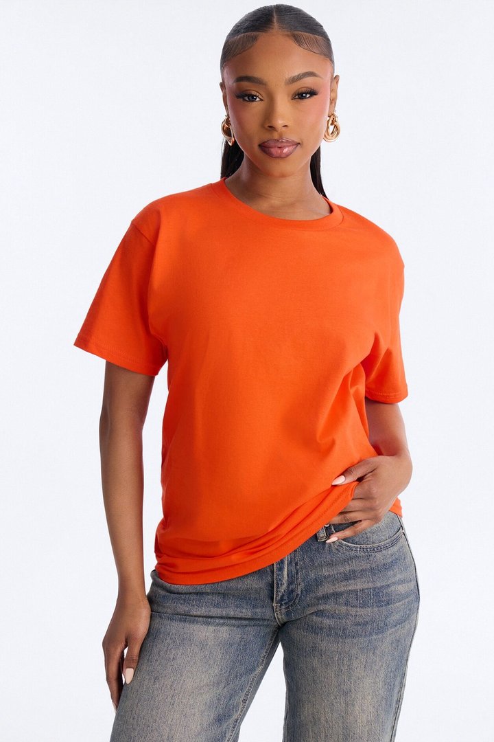 Your Everyday Oversized T Shirt - Orange