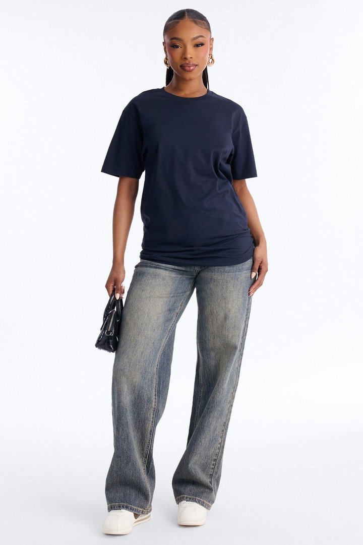 Random Tuesday Oversized T Shirt - Navy