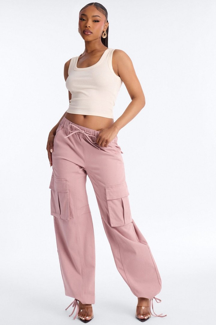 Portland Washed Cargo Pant - Blush
