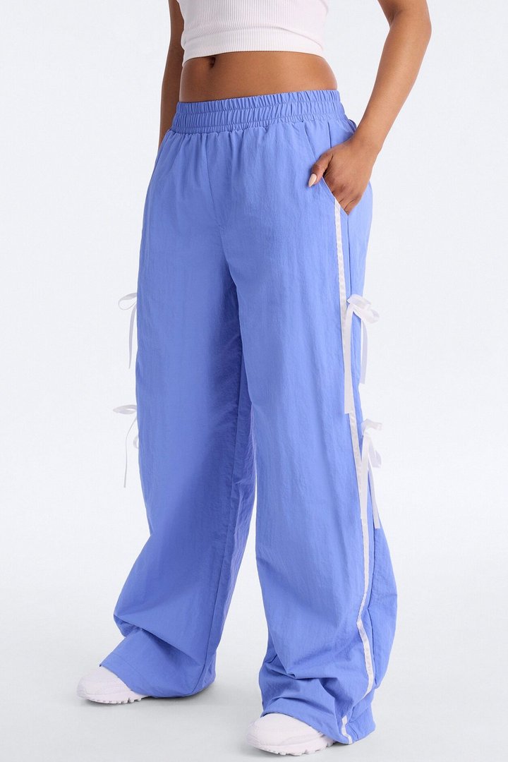 Cindy Windbreaker Track Pant - Periwinkle