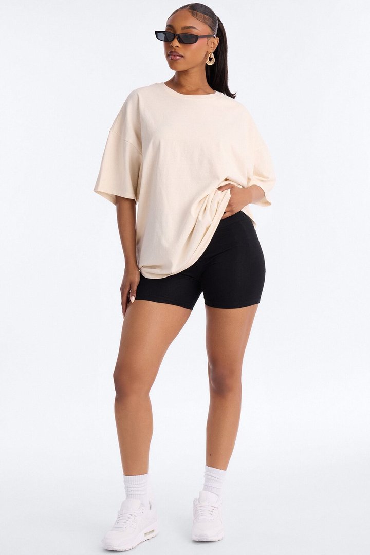 The Washed Oversized Tee - Bone