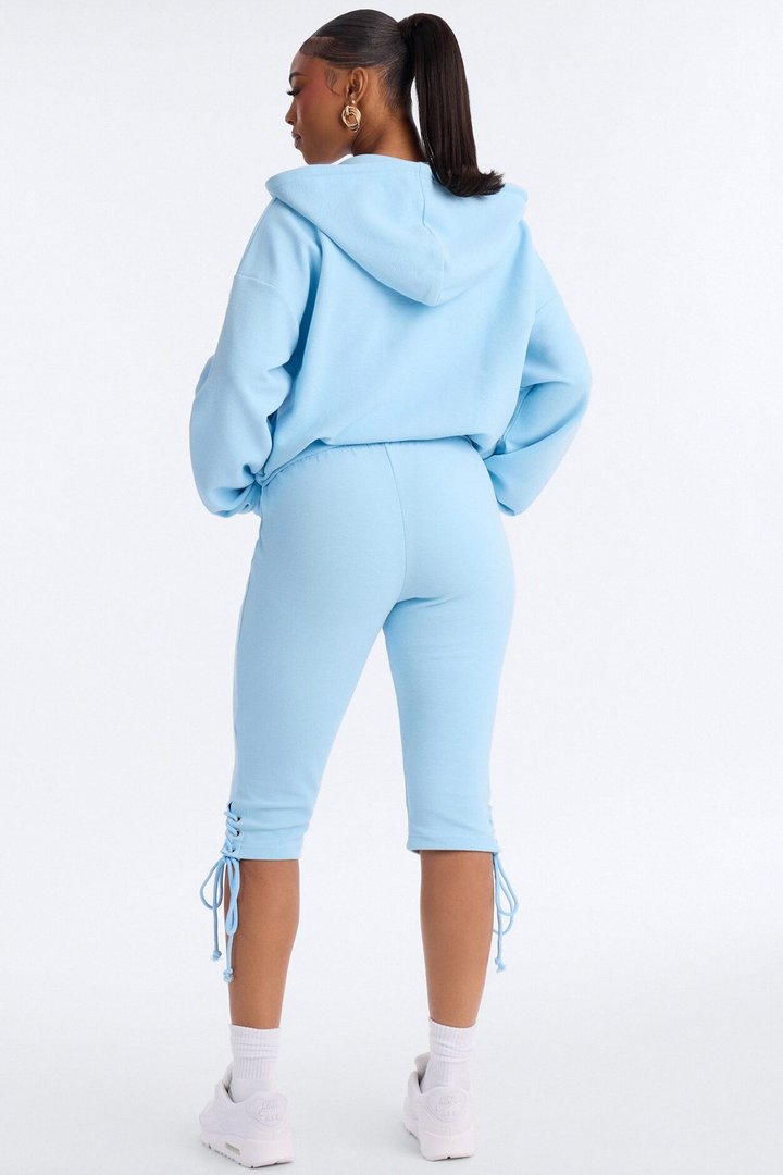 Casual Cutie Knit Capri Set - Blue