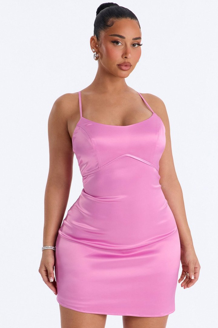 Wren Lace Mini Dress Set - Pink