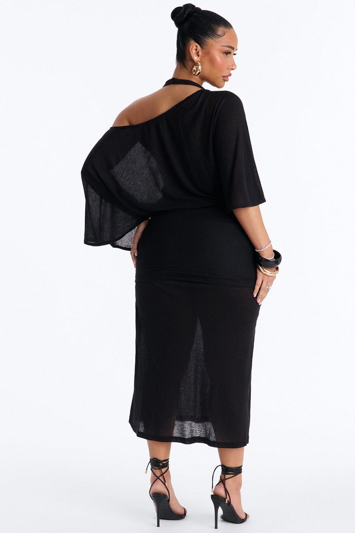Softly Stunning Maxi Dress - Black