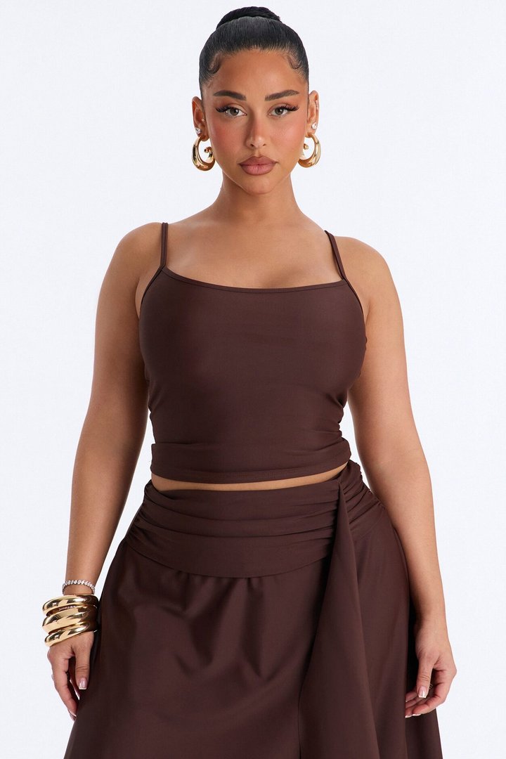 Megan Muse Skirt Set - Brown