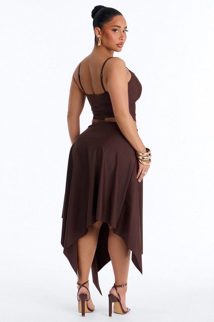 Megan Muse Skirt Set - Brown