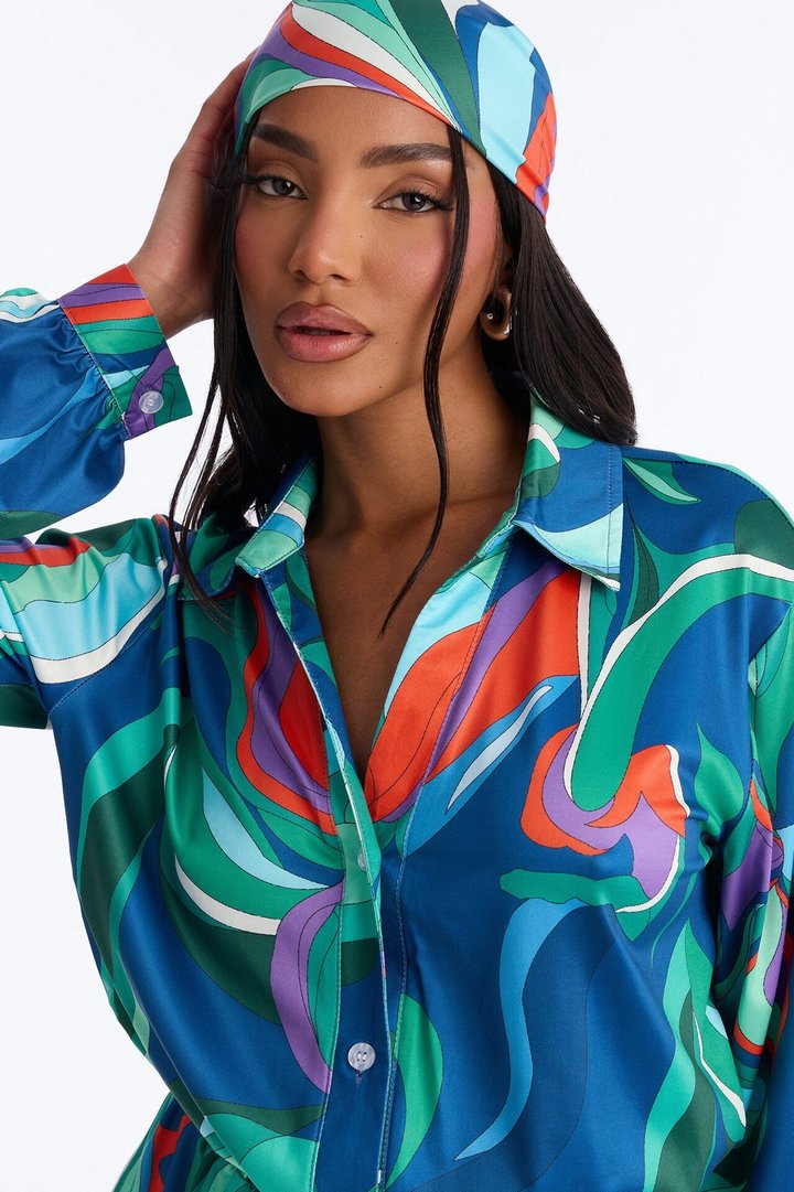Cara Long Sleeve 2 Piece Romper Set - Green
