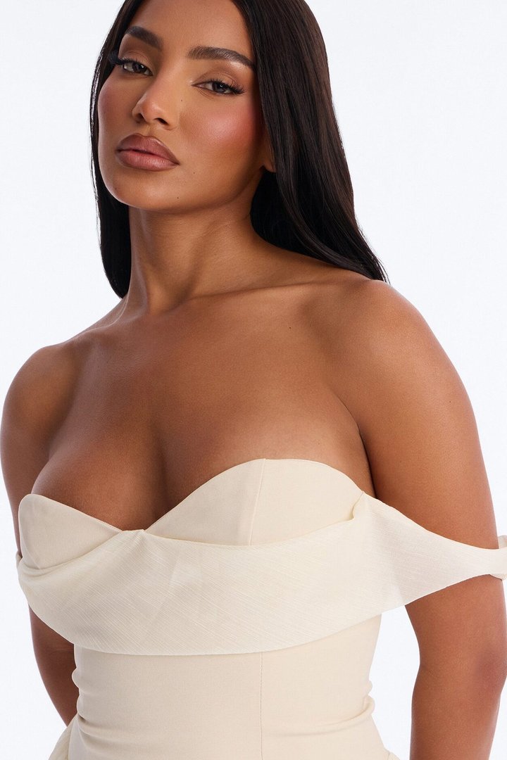 Kaia Drop Waist Gown - Cream