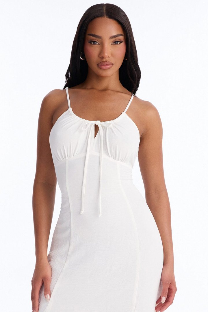 Sadie Sleeveless Airflow Maxi Dress - Cream