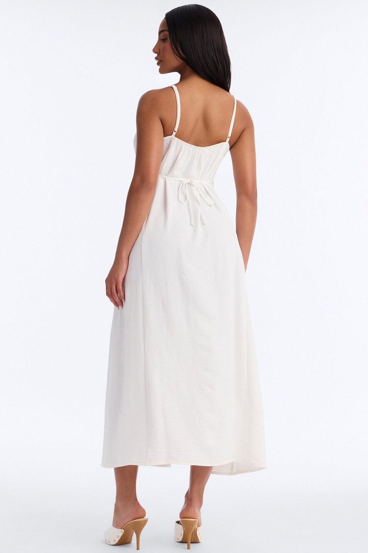 Sadie Sleeveless Airflow Maxi Dress - Cream