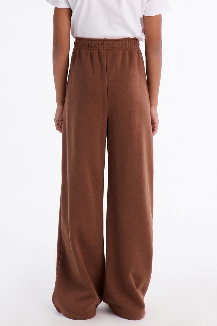Mini Tell Me More Sportscore Wide Leg Sweatpants - Brown