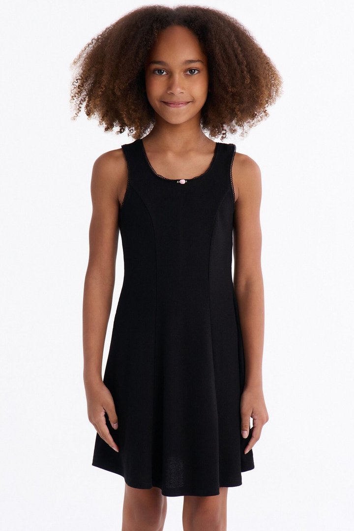 Mini Admiring Me Ribbed Mini Dress - Black